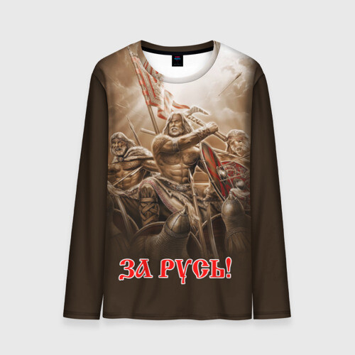 Мужской лонгслив 3D русь фото