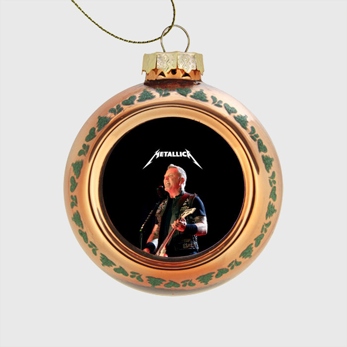 Стеклянный ёлочный шар Metallica фото
