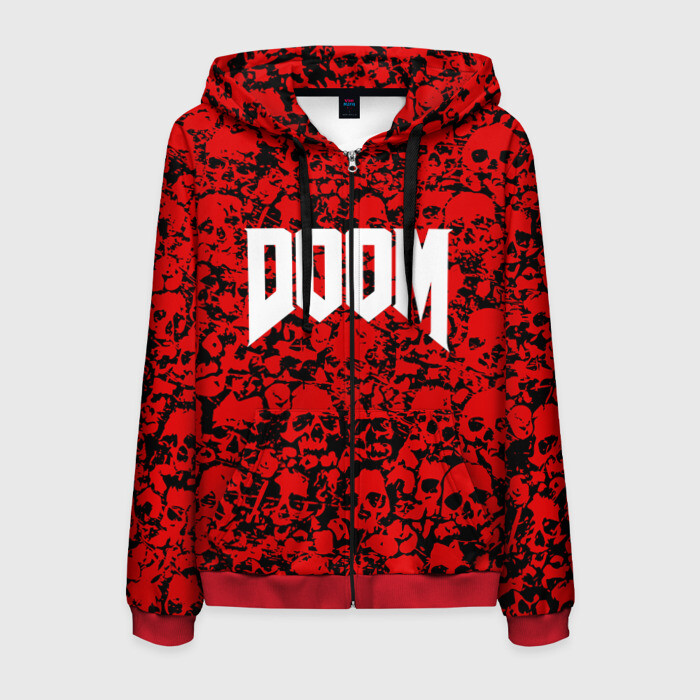 Мужская толстовка 3D на молнии DOOM фото