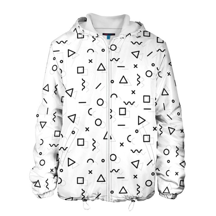 Мужская куртка 3D Мемфис ЧБ фото