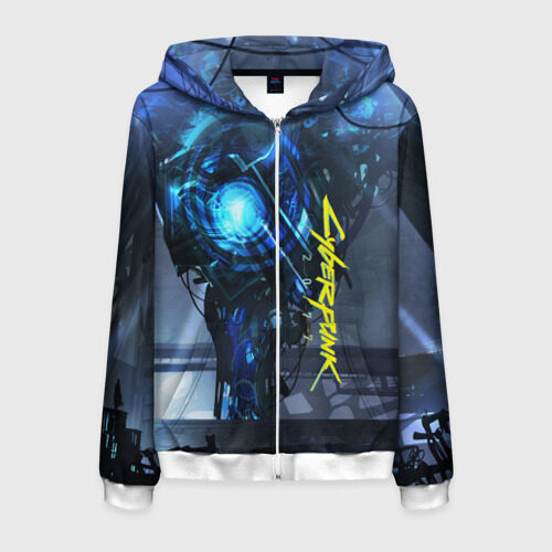 Мужская толстовка 3D на молнии CYBERPUNK 2077 фото
