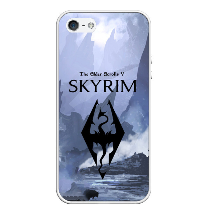Чехол для iPhone 5/5S матовый THE ELDER SCROLLS 5 SKYRIM фото