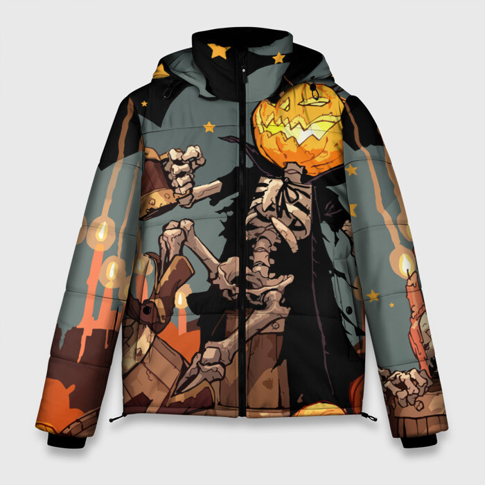 Мужская зимняя куртка 3D Halloween фото