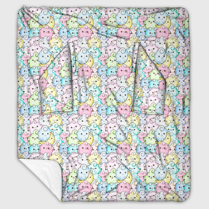 Плед с рукавами Kawaii night фото