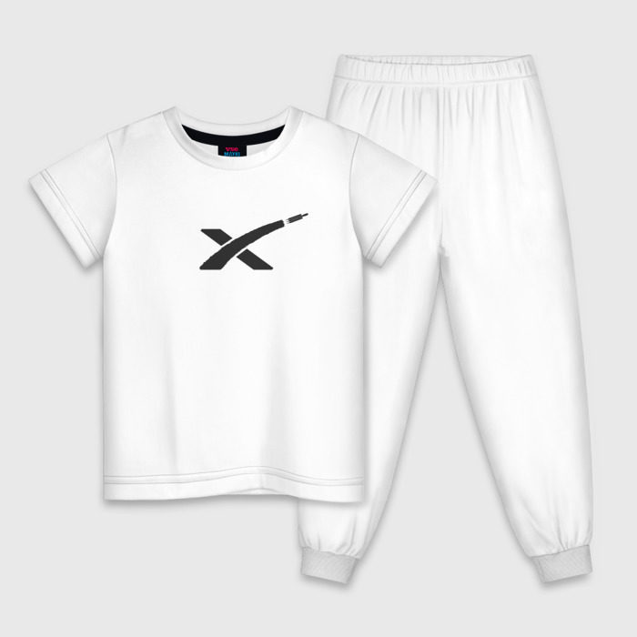 Детская пижама хлопок Space X (Запуск Falcon Heavy) фото