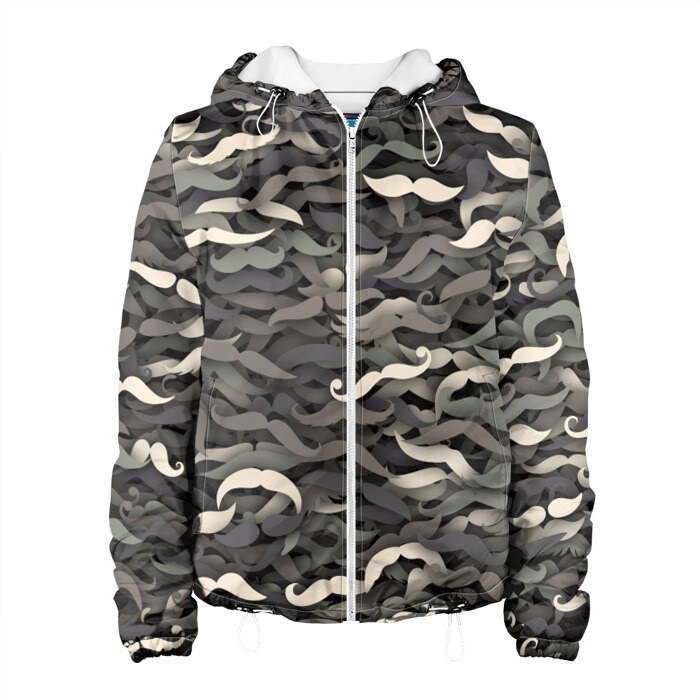 Женская куртка 3D Камуфляж с усами фото