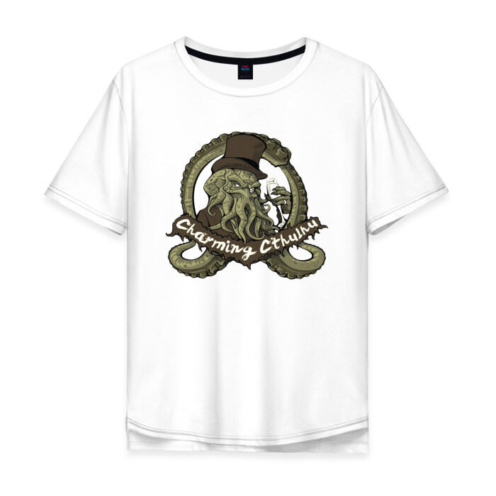 Мужская футболка хлопок Oversize Charming Cthulhu фото
