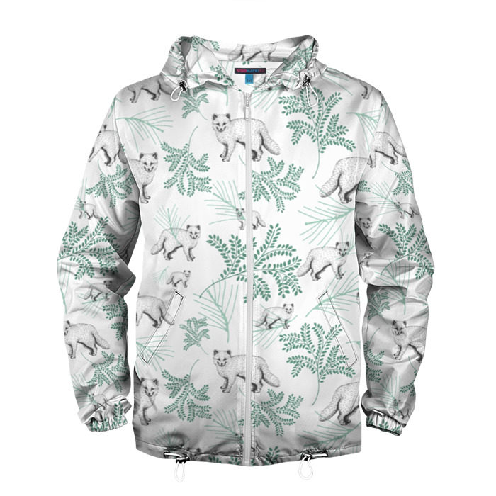 Мужская ветровка 3D Песец фото