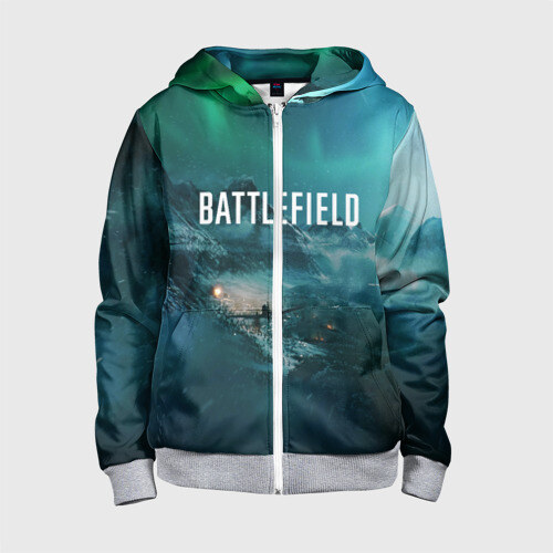 Детская толстовка 3D на молнии BATTLEFIELD фото