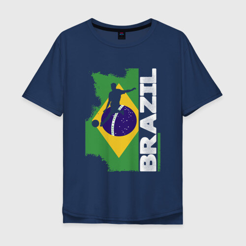 Мужская футболка хлопок Oversize Бразилия фото