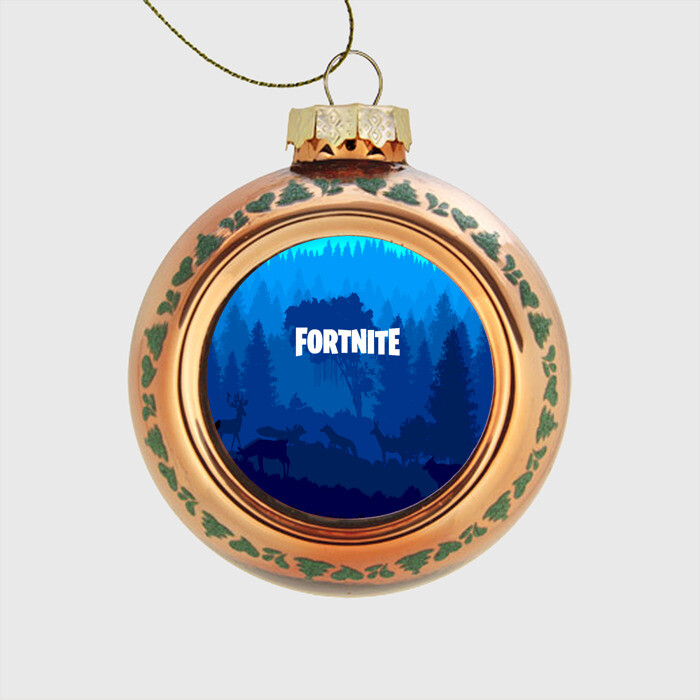 Стеклянный ёлочный шар Fortnite фото