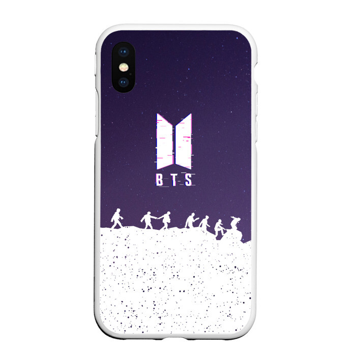 Чехол для iPhone XS Max матовый BTS STARS фото