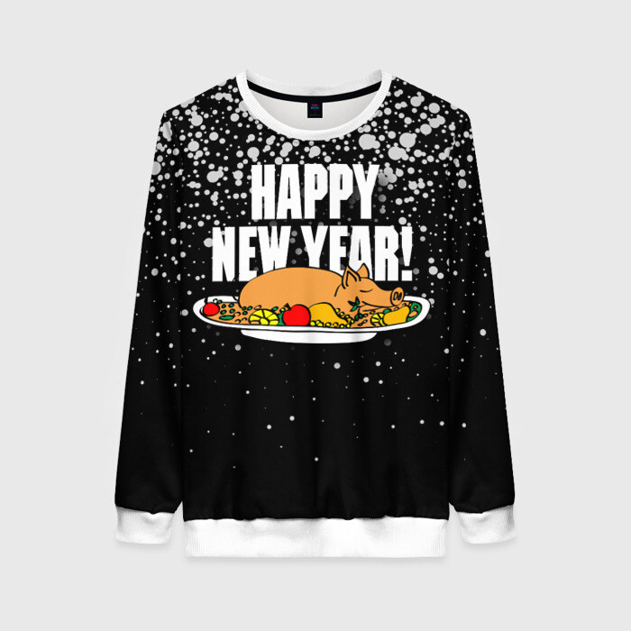 Женский свитшот 3D Happy New Year! фото
