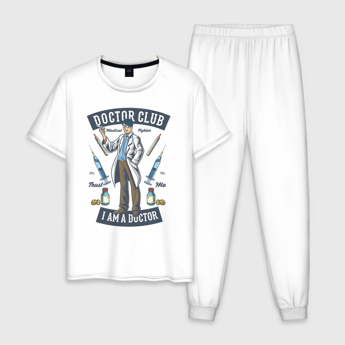 Мужская пижама хлопок Доктор фото