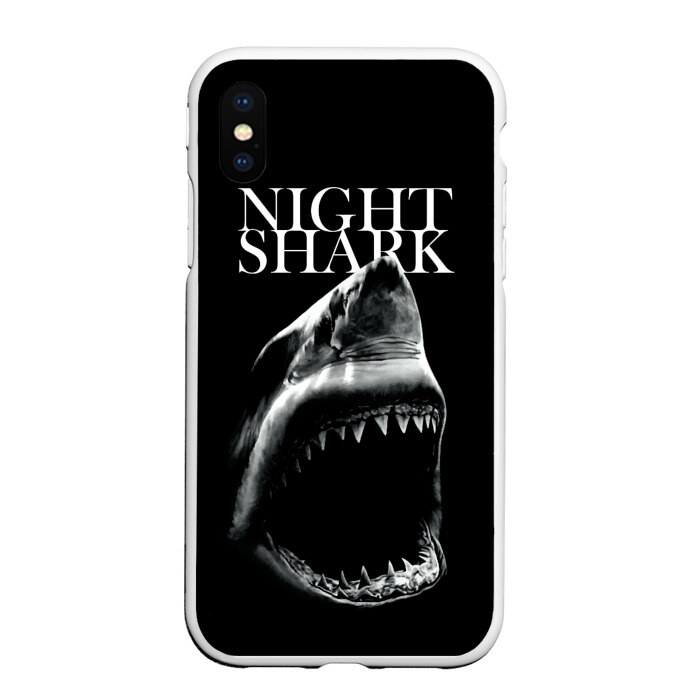 Чехол для iPhone XS Max матовый Night shark фото