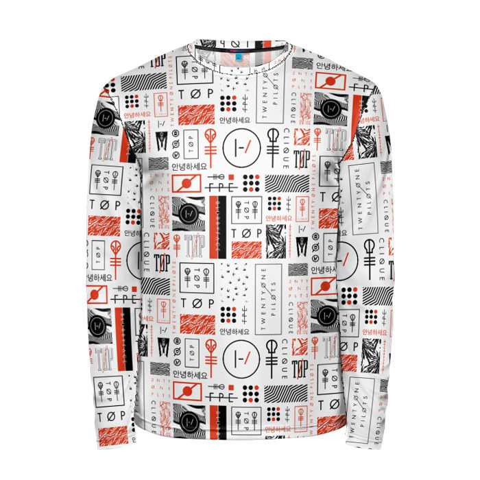 Мужской лонгслив 3D Twenty One Pilots - Blurryface фото