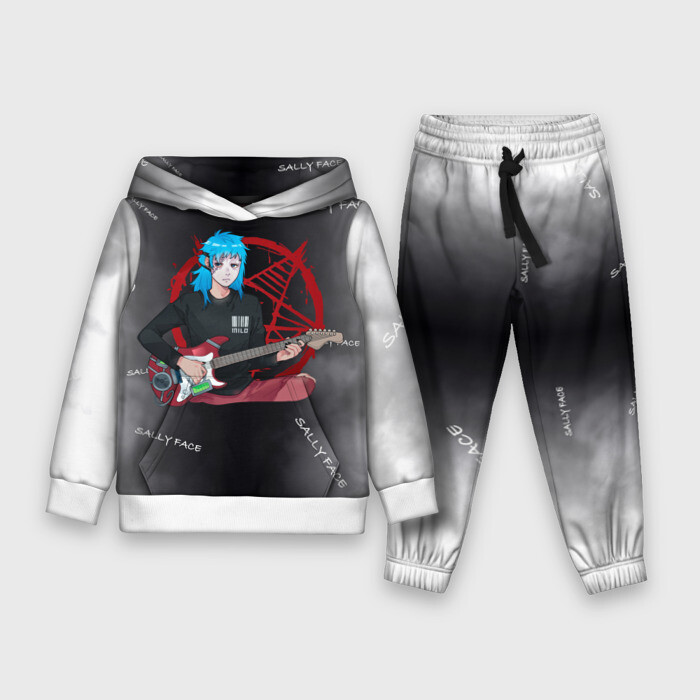 Детский костюм 3D (с толстовкой) Sally Face with a Guitar фото
