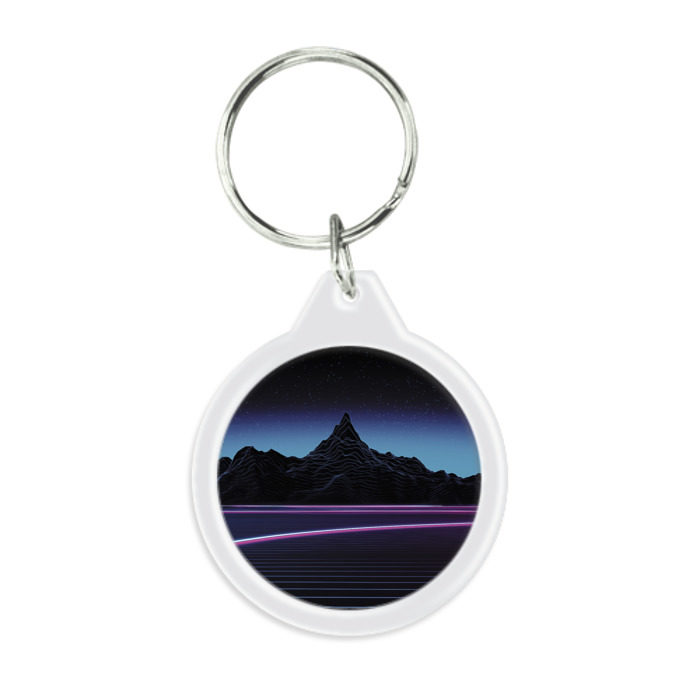 Брелок круглый Retro Wave фото