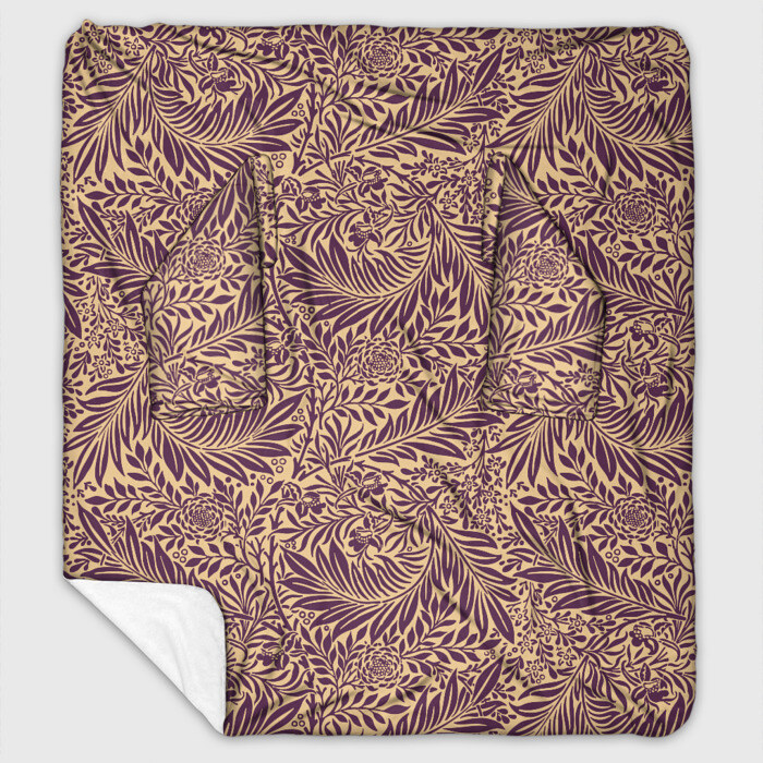 Плед с рукавами Фиолетовые цветы фото