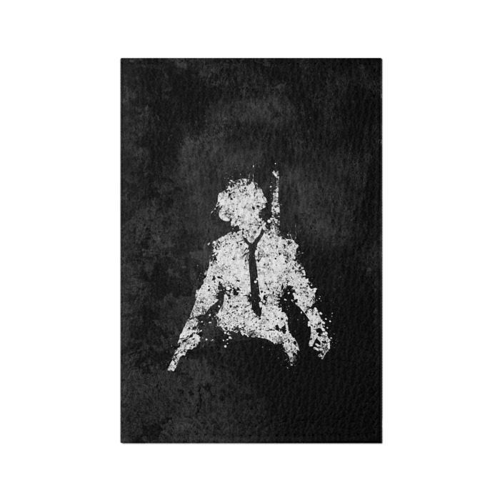 Обложка для паспорта матовая кожа PUBG брызги красок фото