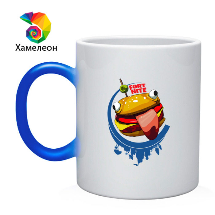 Кружка хамелеон Fortnite Burger фото