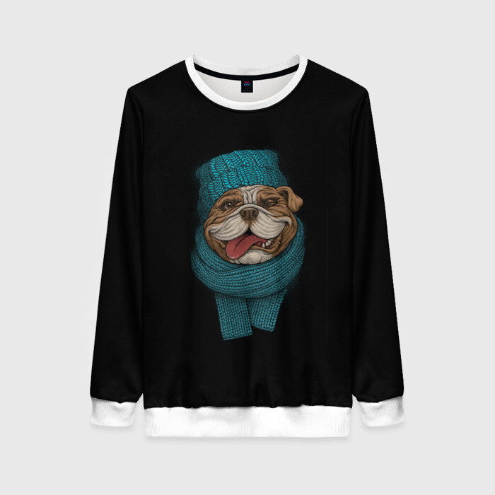 Женский свитшот 3D Бульдог фото