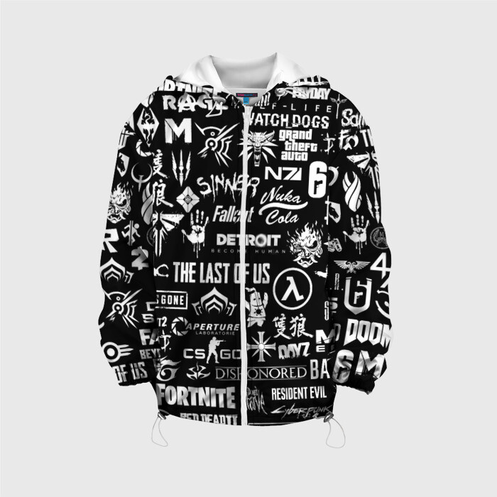 Детская куртка 3D ЛОГОТИПЫ ИГР фото