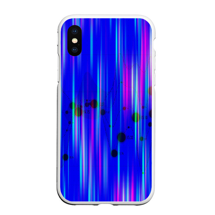 Чехол для iPhone XS Max матовый neon strokes фото