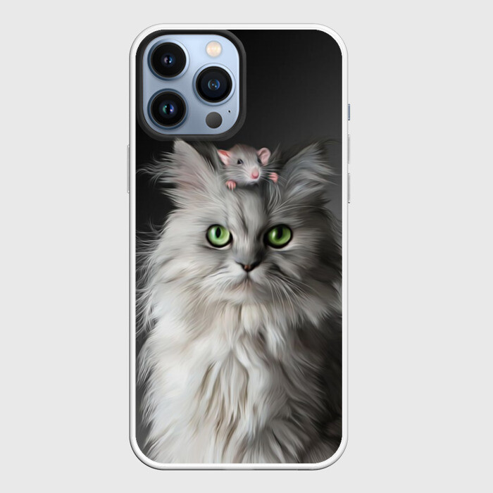 Чехол для iPhone 13 Pro Max Кот и мышка фото