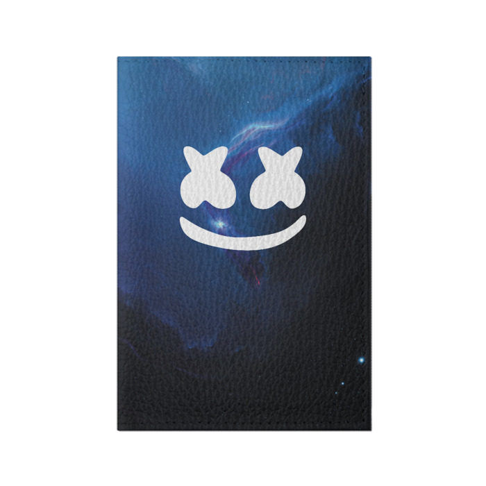 Обложка для паспорта матовая кожа Space Marshmello фото