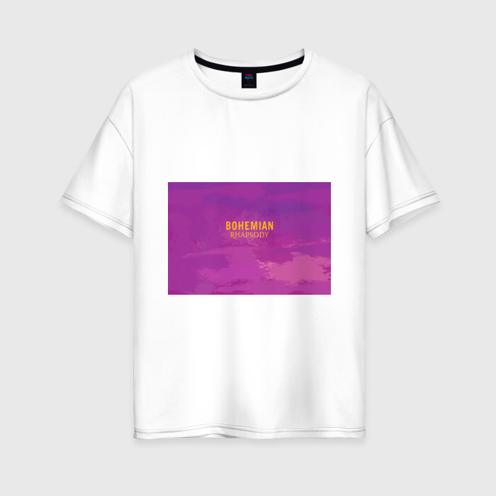 Женская футболка хлопок Oversize Queen Bohemian Rhapsody фото