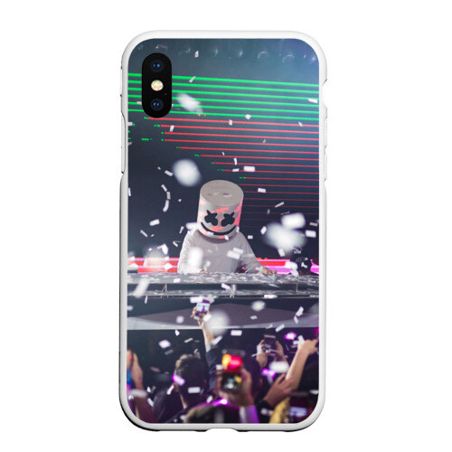 Чехол для iPhone XS Max матовый Marshmello фото