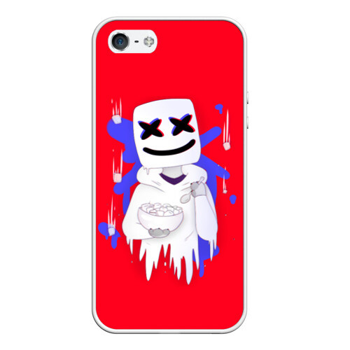 Чехол для iPhone 5/5S матовый Marshmello фото