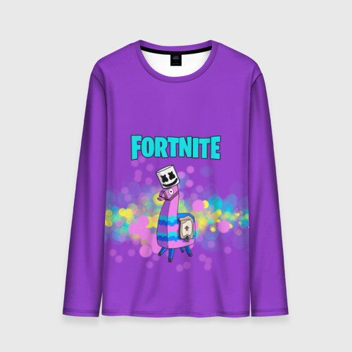 Мужской лонгслив 3D Lama Marshmello  фото