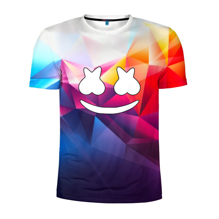 Мужская футболка 3D спортивная Marshmello фото