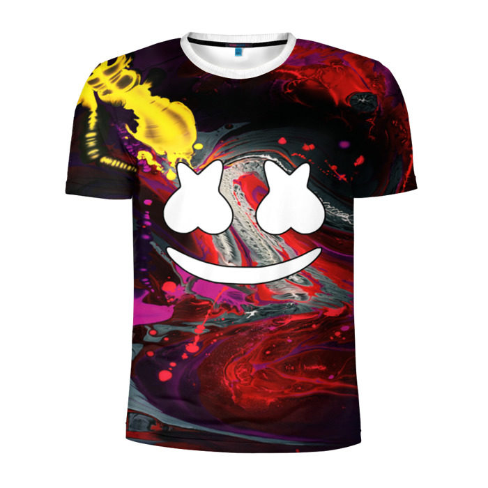 Мужская футболка 3D спортивная Marshmello фото