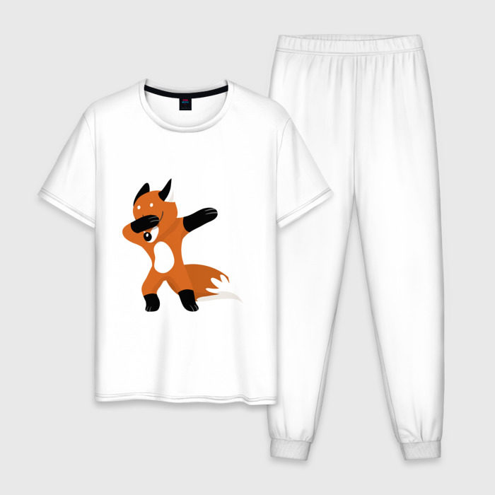 Мужская пижама хлопок Лиса делает ДЭБ фото