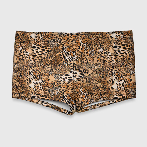 Мужские купальные плавки 3D Леопард фото