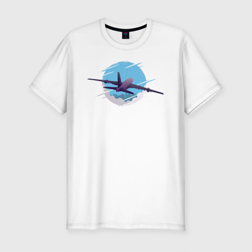 Мужская футболка хлопок Slim Самолет фото