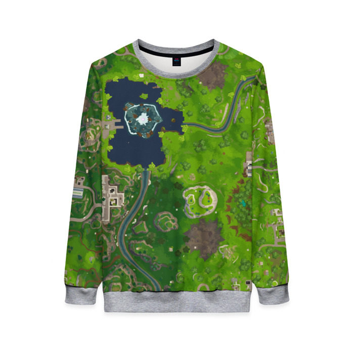 Женский свитшот 3D FORTNITE Map фото