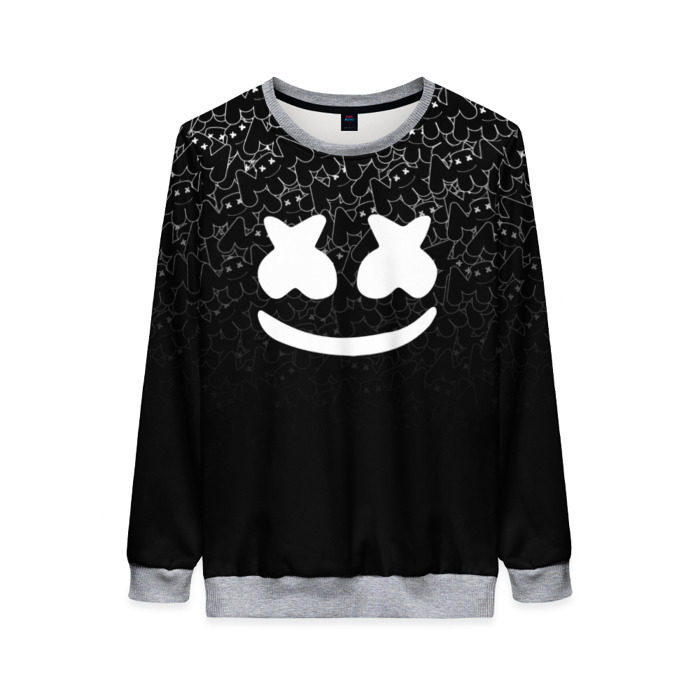 Женский свитшот 3D MARSHMELLO BLACK фото