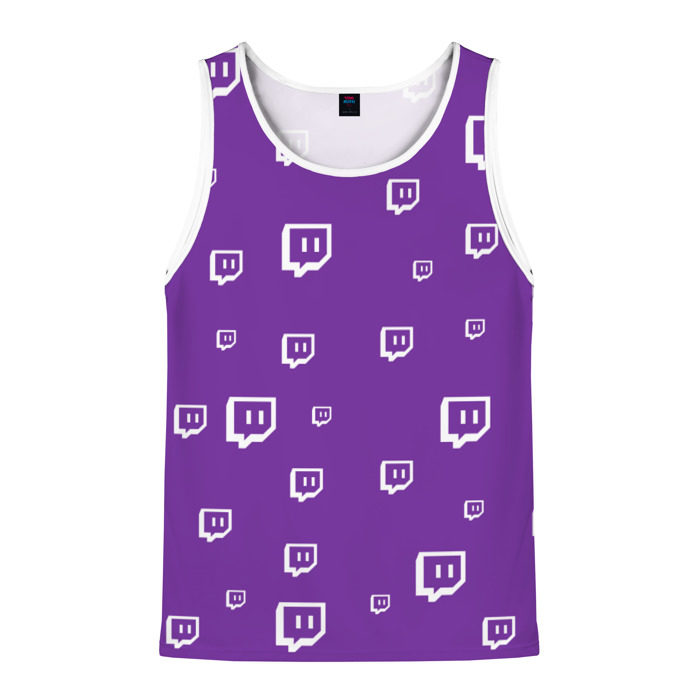 Мужская майка 3D Twitch pattern фото