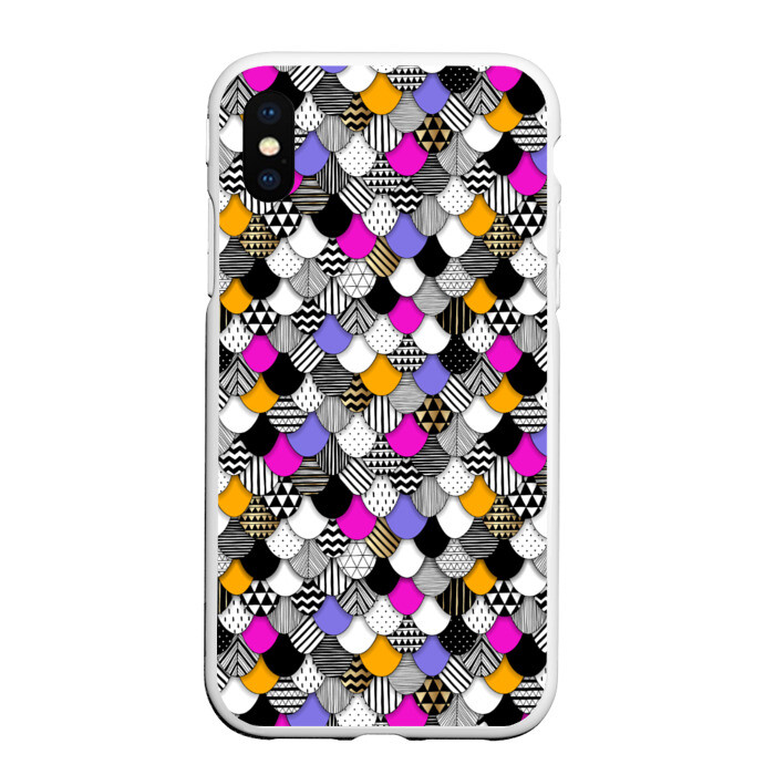 Чехол для iPhone XS Max матовый Чешуя фото