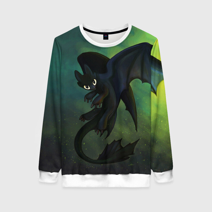 Женский свитшот 3D Как приручить дракона фото