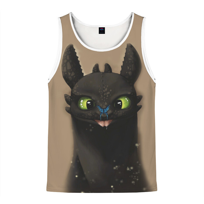 Мужская майка 3D Как приручить дракона фото