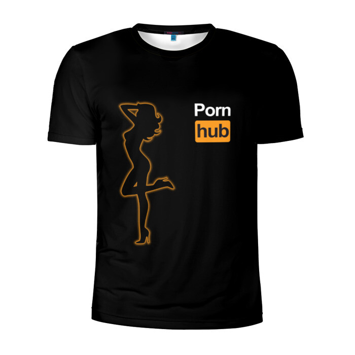 Мужская футболка 3D спортивная Pornhub (neon girl) фото
