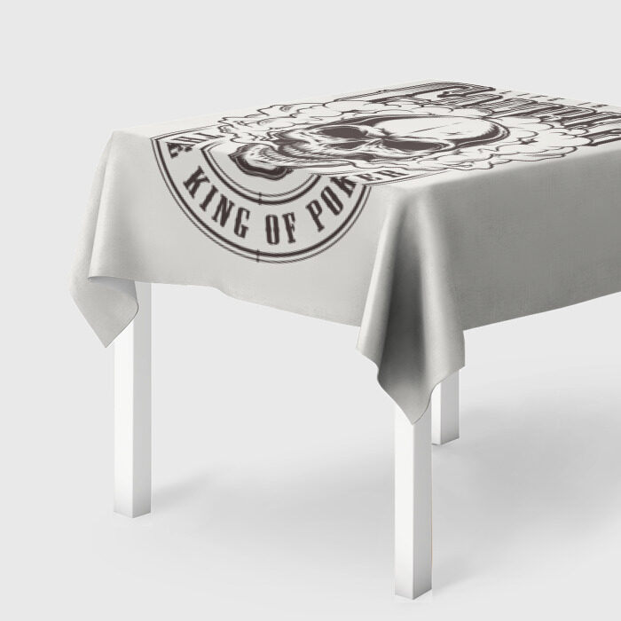 Скатерть 3D Life is a camble the king of p фото