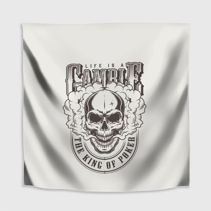Скатерть 3D Life is a camble the king of p фото