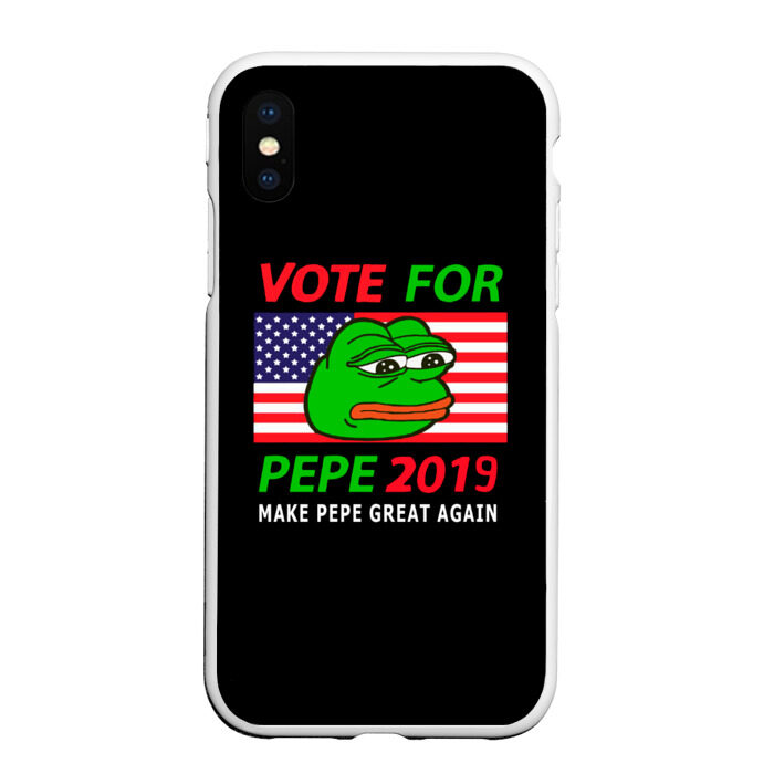 Чехол для iPhone XS Max матовый Vote for pepe фото
