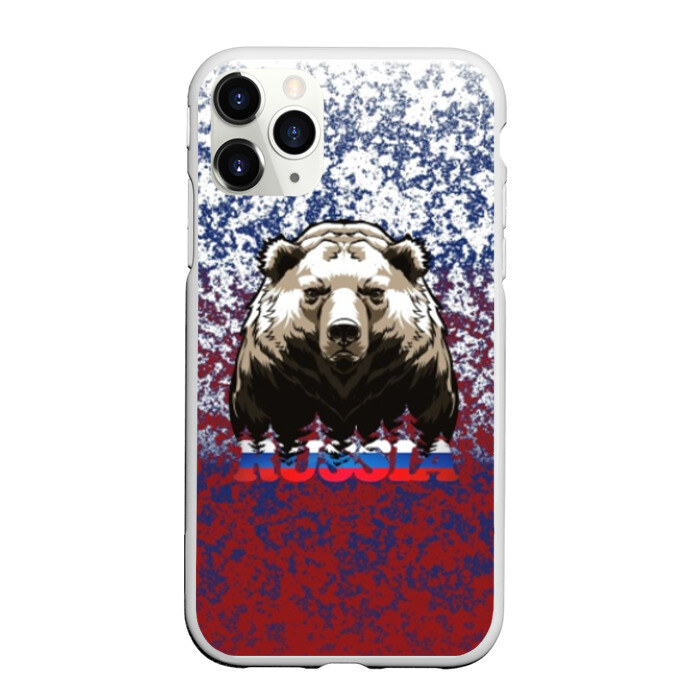 Чехол для iPhone 11 Pro матовый Русский медведь фото